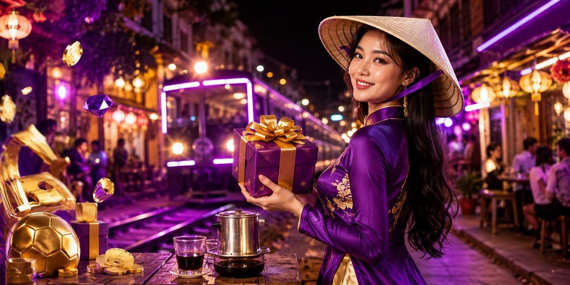 Cảnh đường phố Hà Nội với nón lá truyền thống